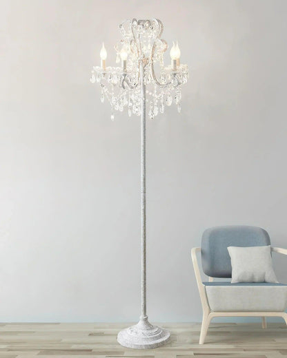 Vintage Crystal Floor Lamp