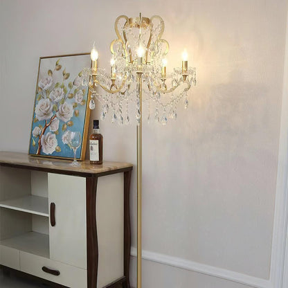 Vintage Crystal Floor Lamp