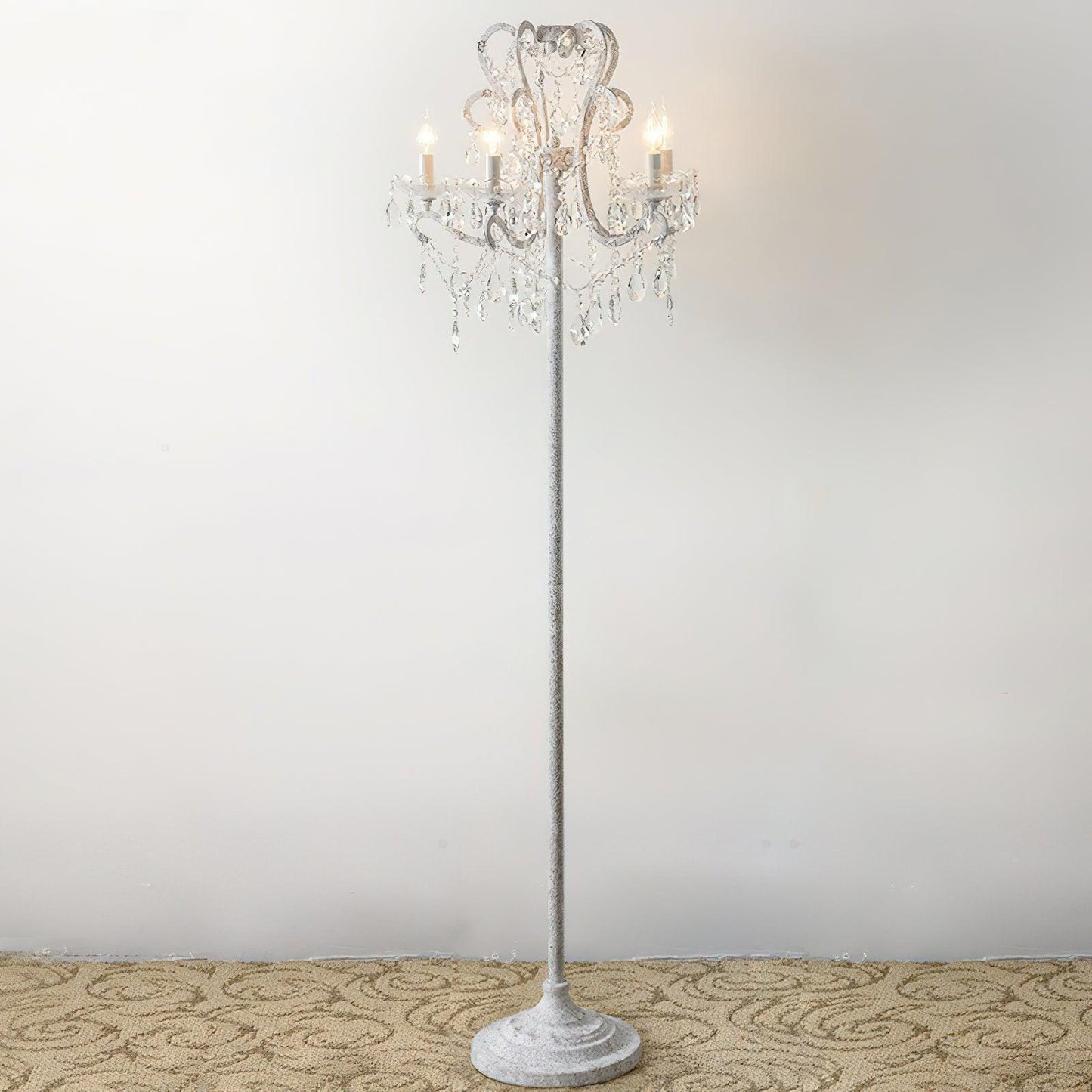 Vintage Crystal Floor Lamp