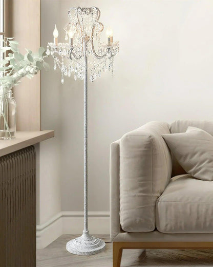 Vintage Crystal Floor Lamp