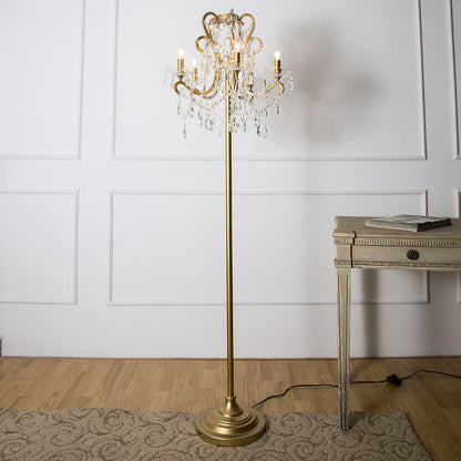 Vintage Crystal Floor Lamp