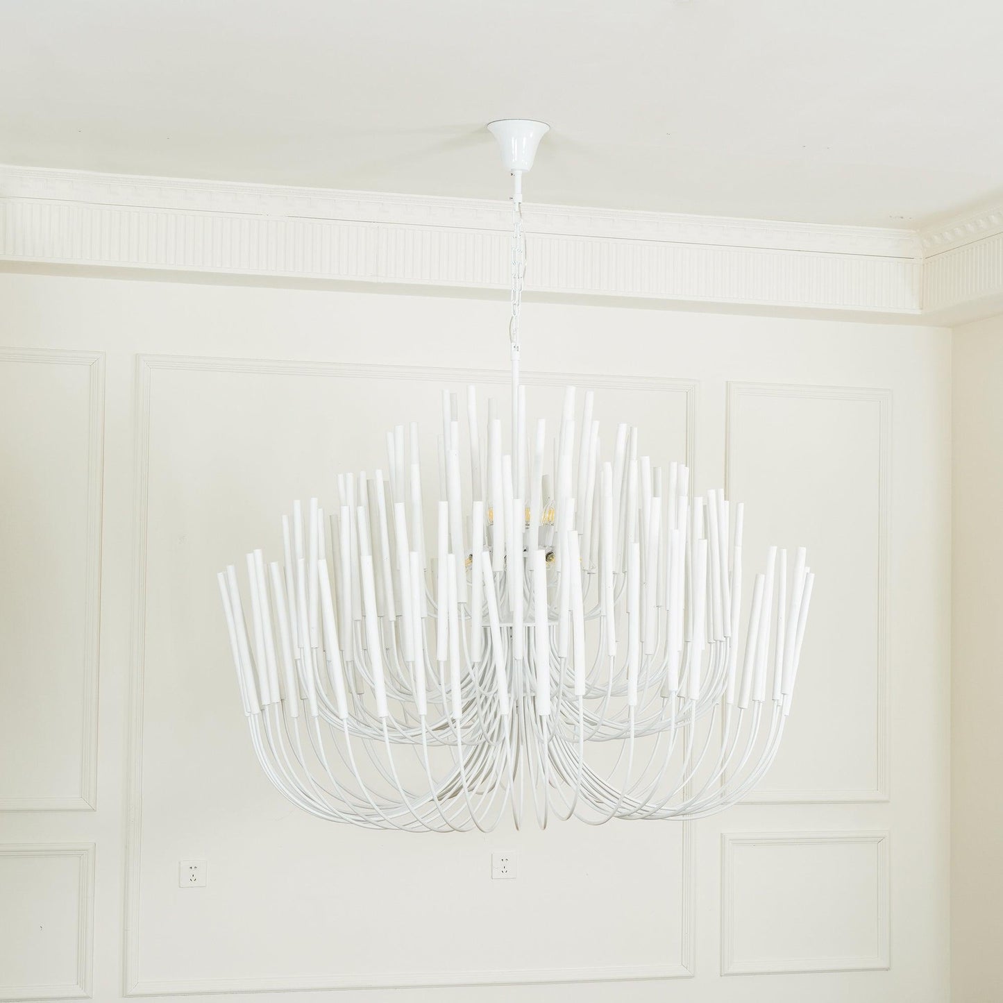 Modern White Black Chandelier