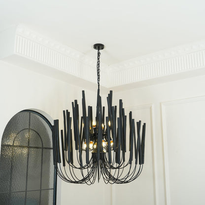 Modern White Black Chandelier
