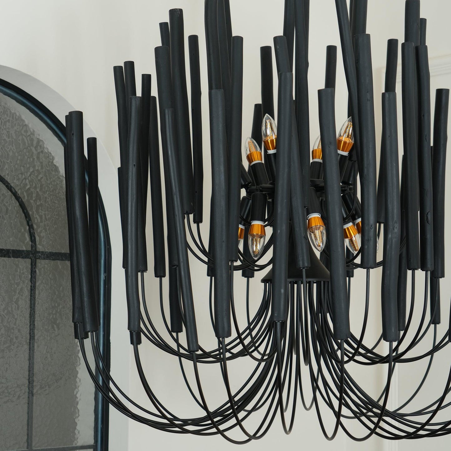 Modern White Black Chandelier