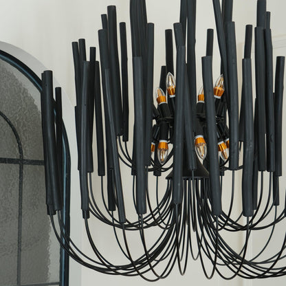 Modern White Black Chandelier