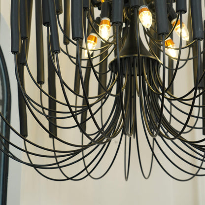 Modern White Black Chandelier