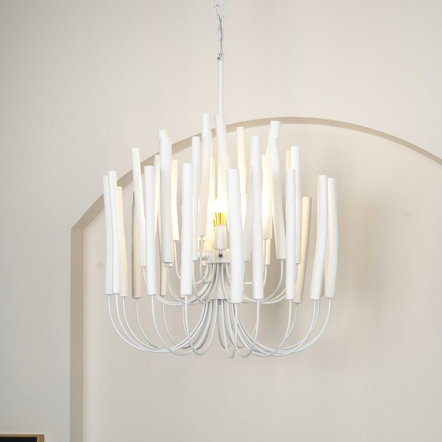 Modern White Black Chandelier