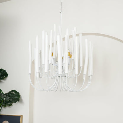 Modern White Black Chandelier