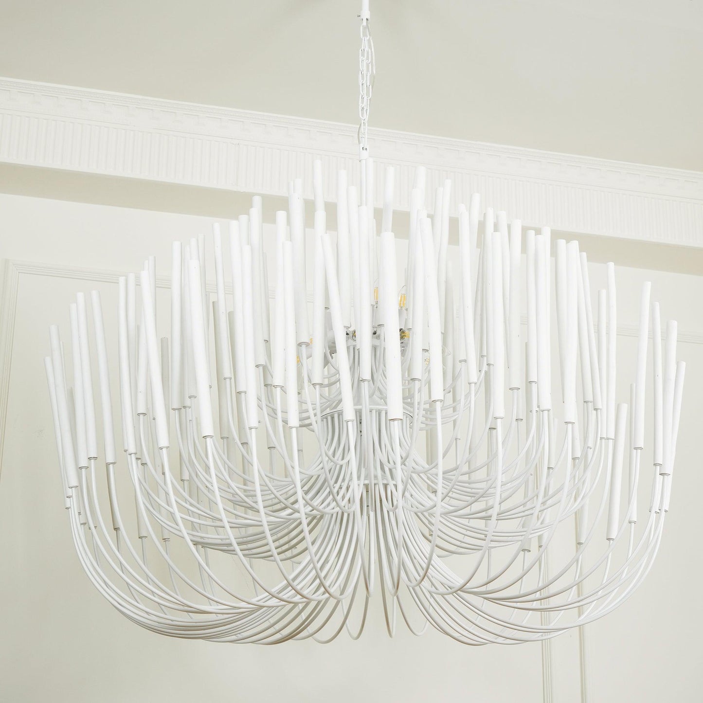 Modern White Black Chandelier