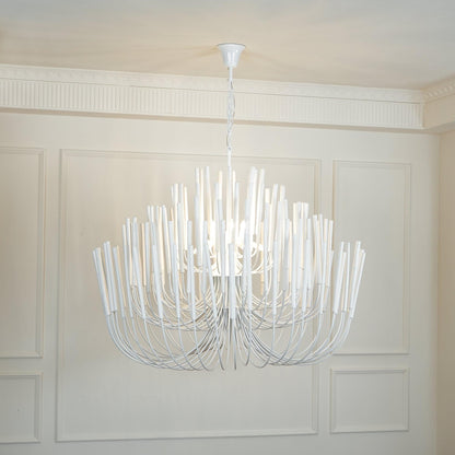 Modern White Black Chandelier