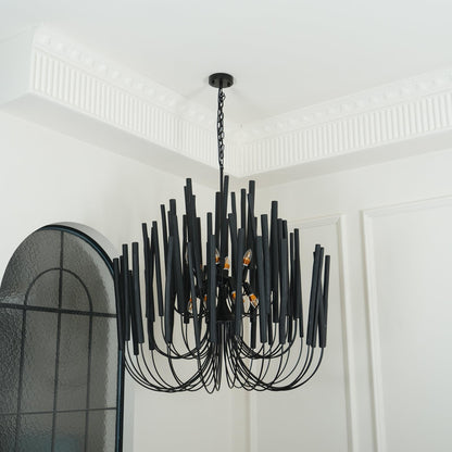 Modern White Black Chandelier