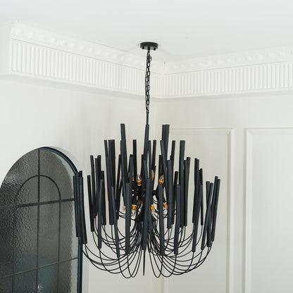 Modern White Black Chandelier