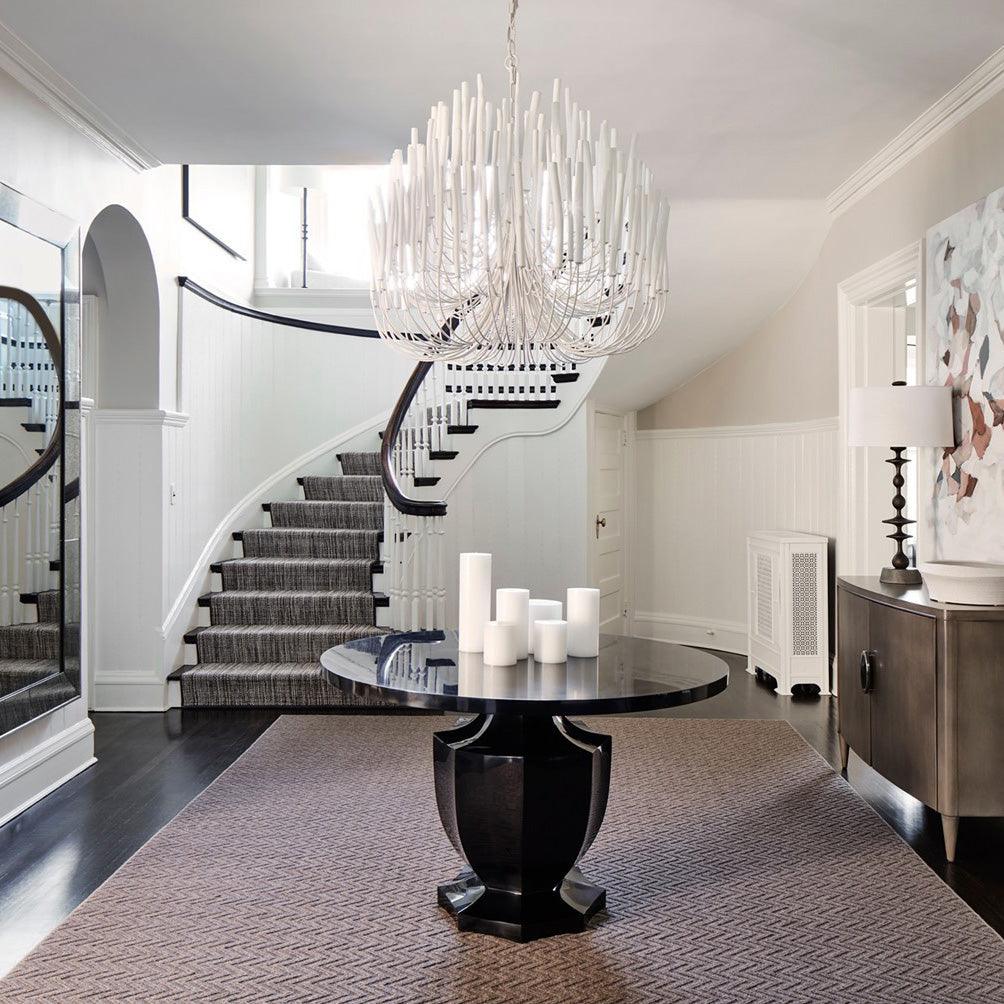 Modern White Black Chandelier