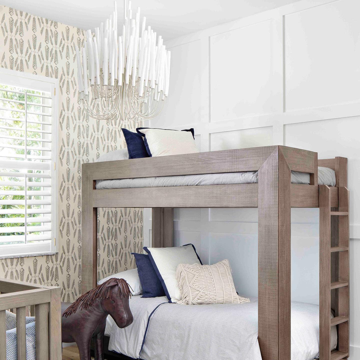 Modern White Black Chandelier