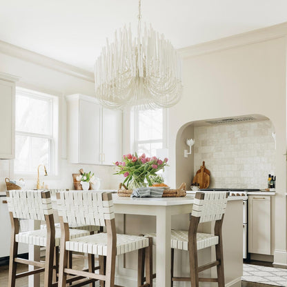 Modern White Black Chandelier