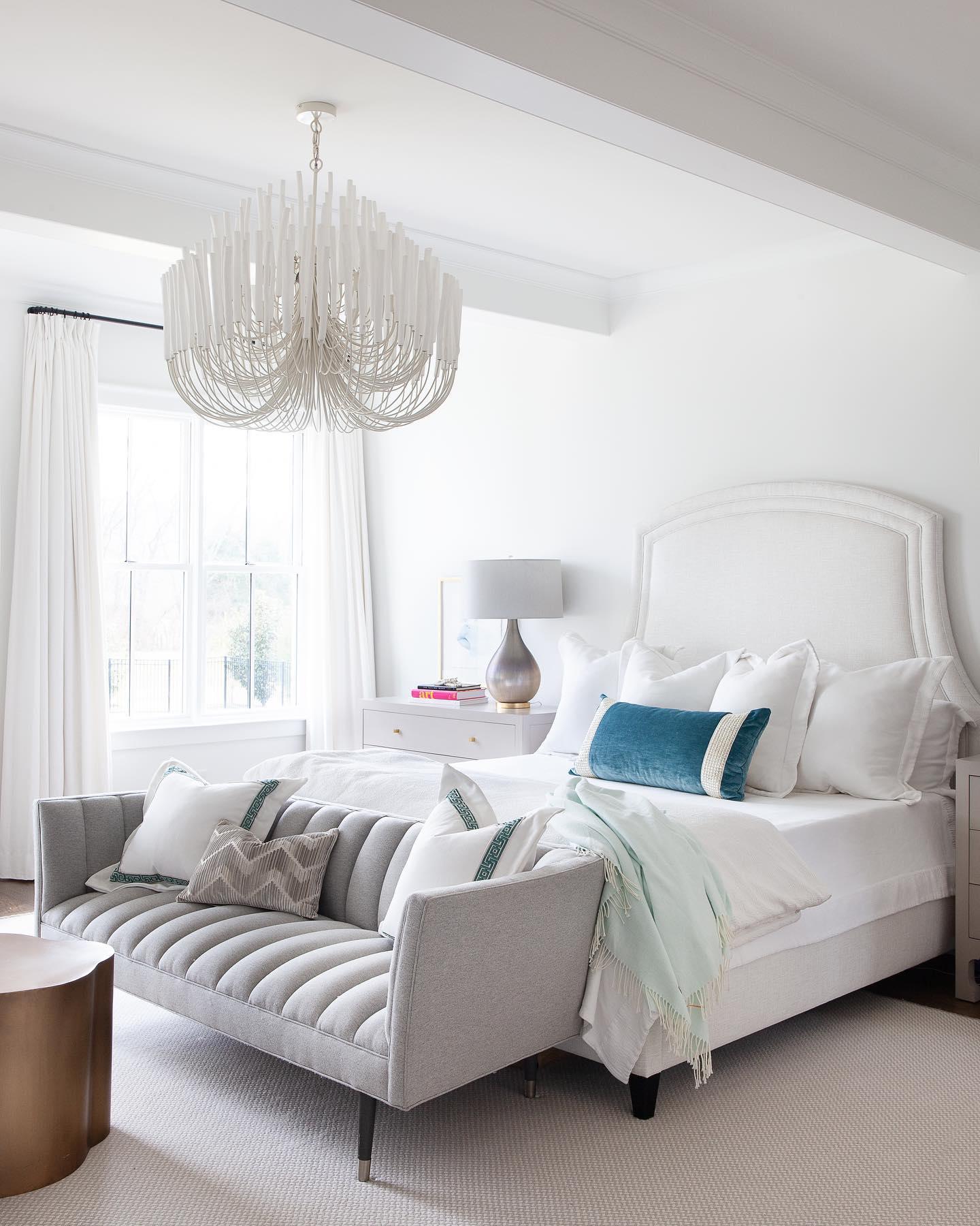 Modern White Black Chandelier