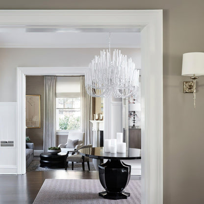 Modern White Black Chandelier