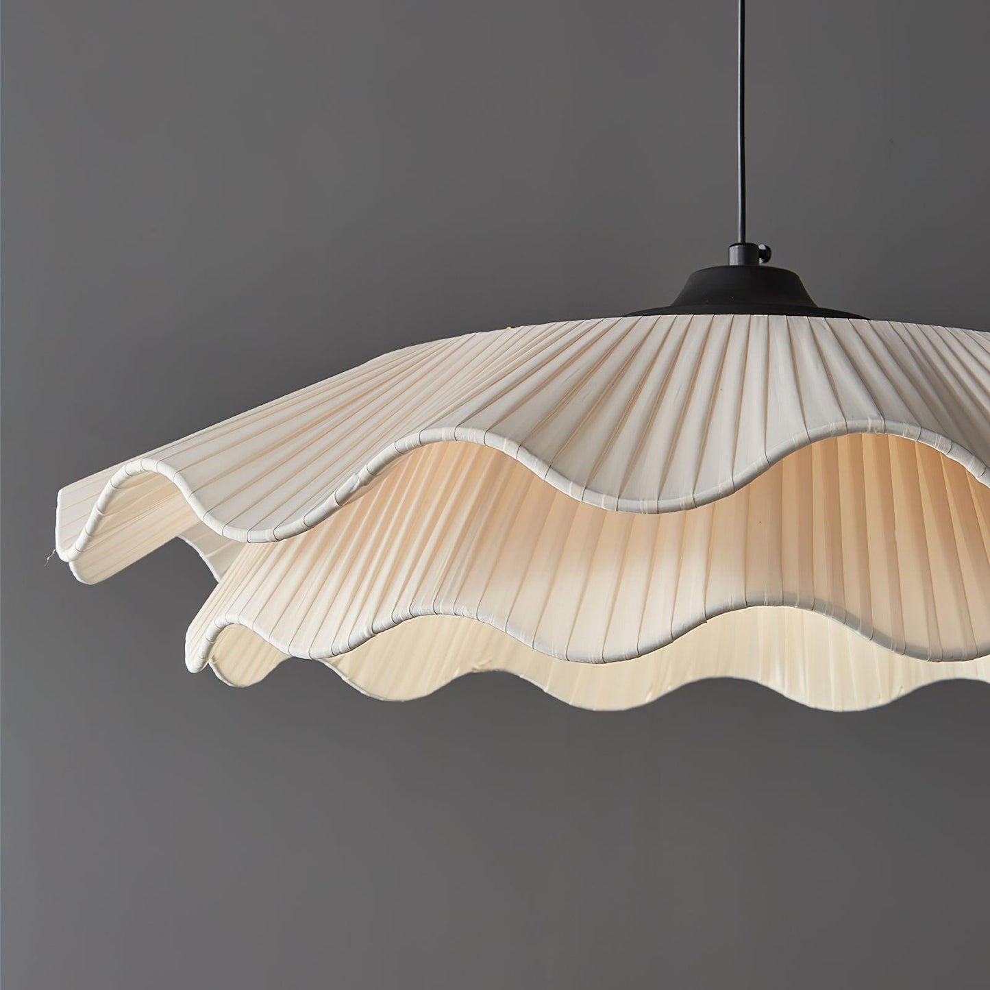 Brass Fabric Pendant Light