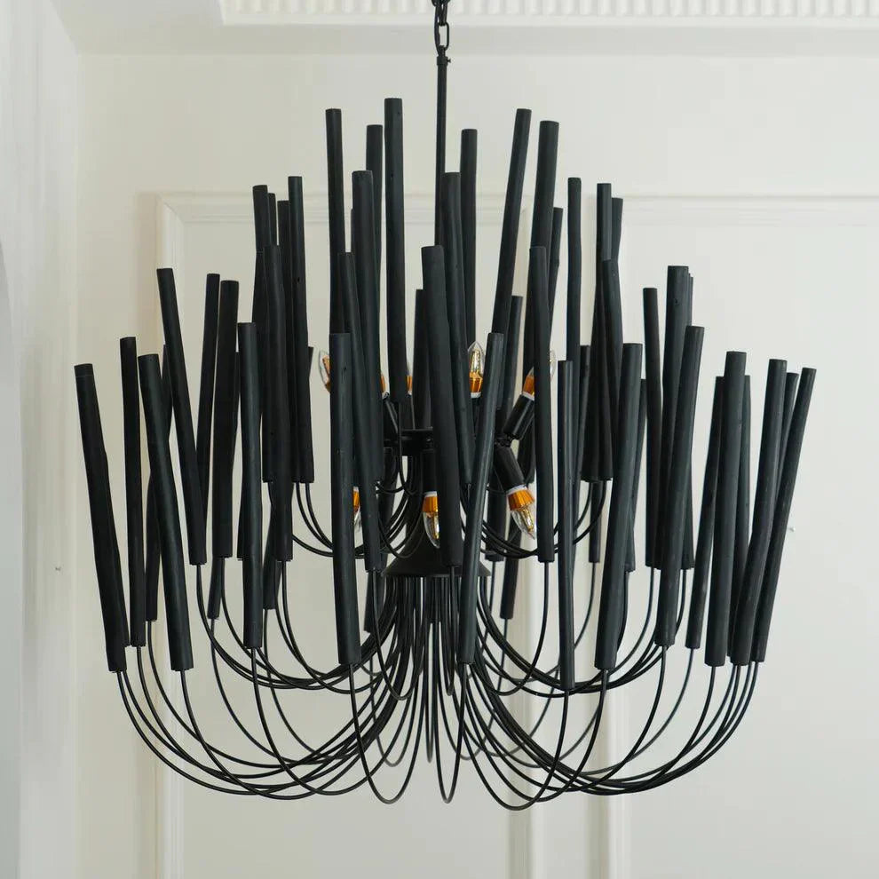 Modern White Black Chandelier