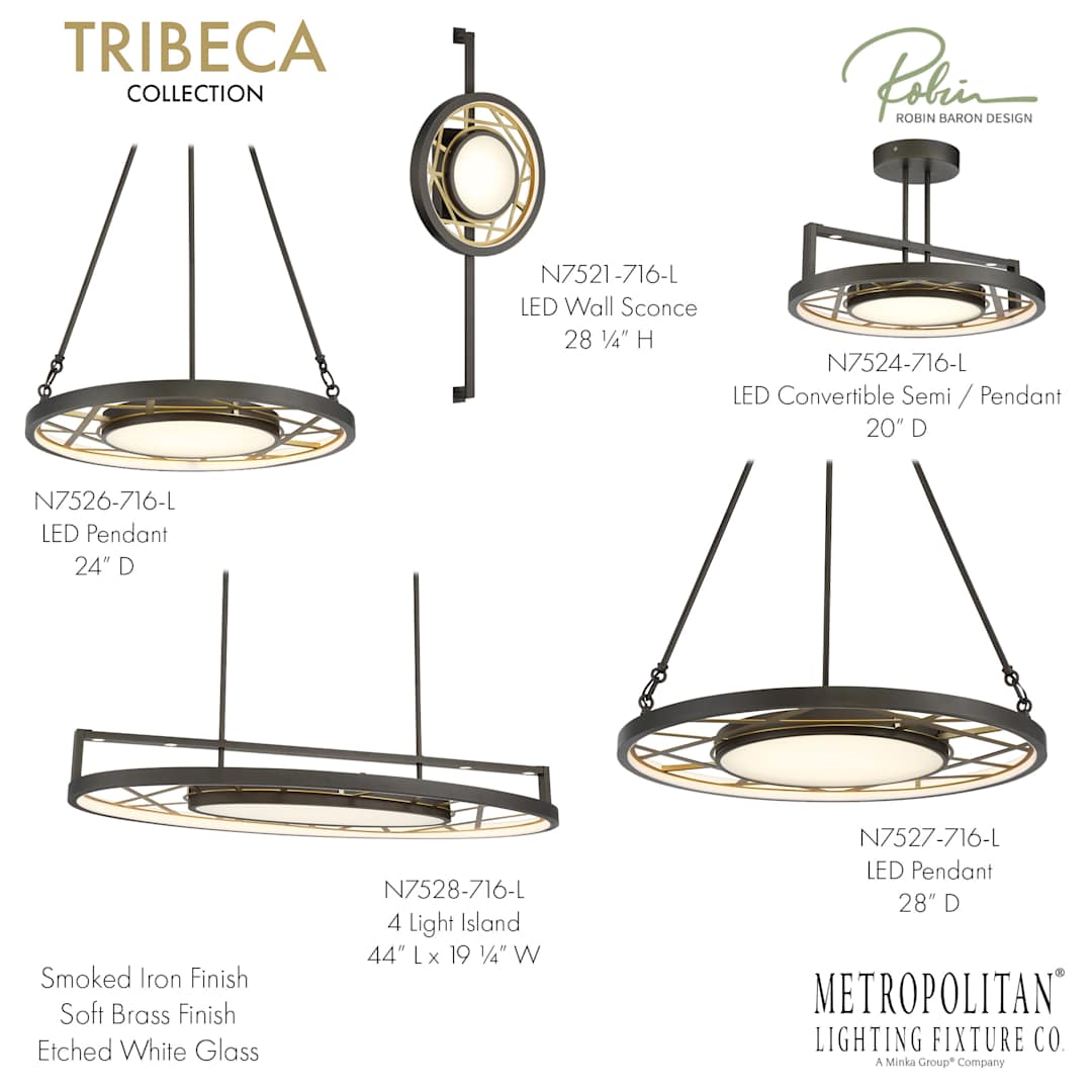 Tribeca 44" Wide LED Billiard Chandelier