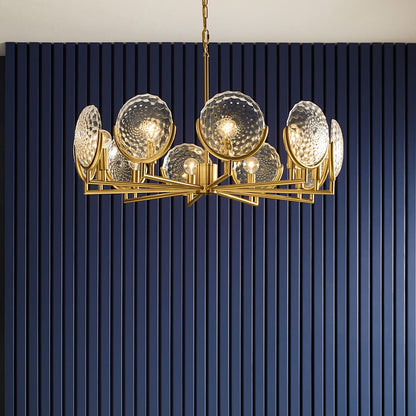 Arendela 30" Wide 10 Light Chandelier with Briolette Faceted Glass