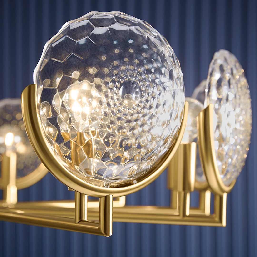 Arendela 30" Wide 10 Light Chandelier with Briolette Faceted Glass