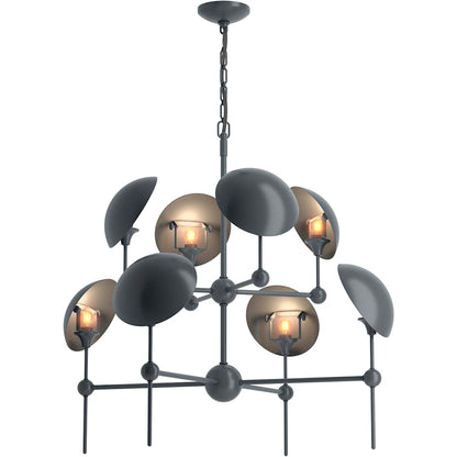 Vorleigh 26" Wide 8 Light Adjustable Dome Chandelier