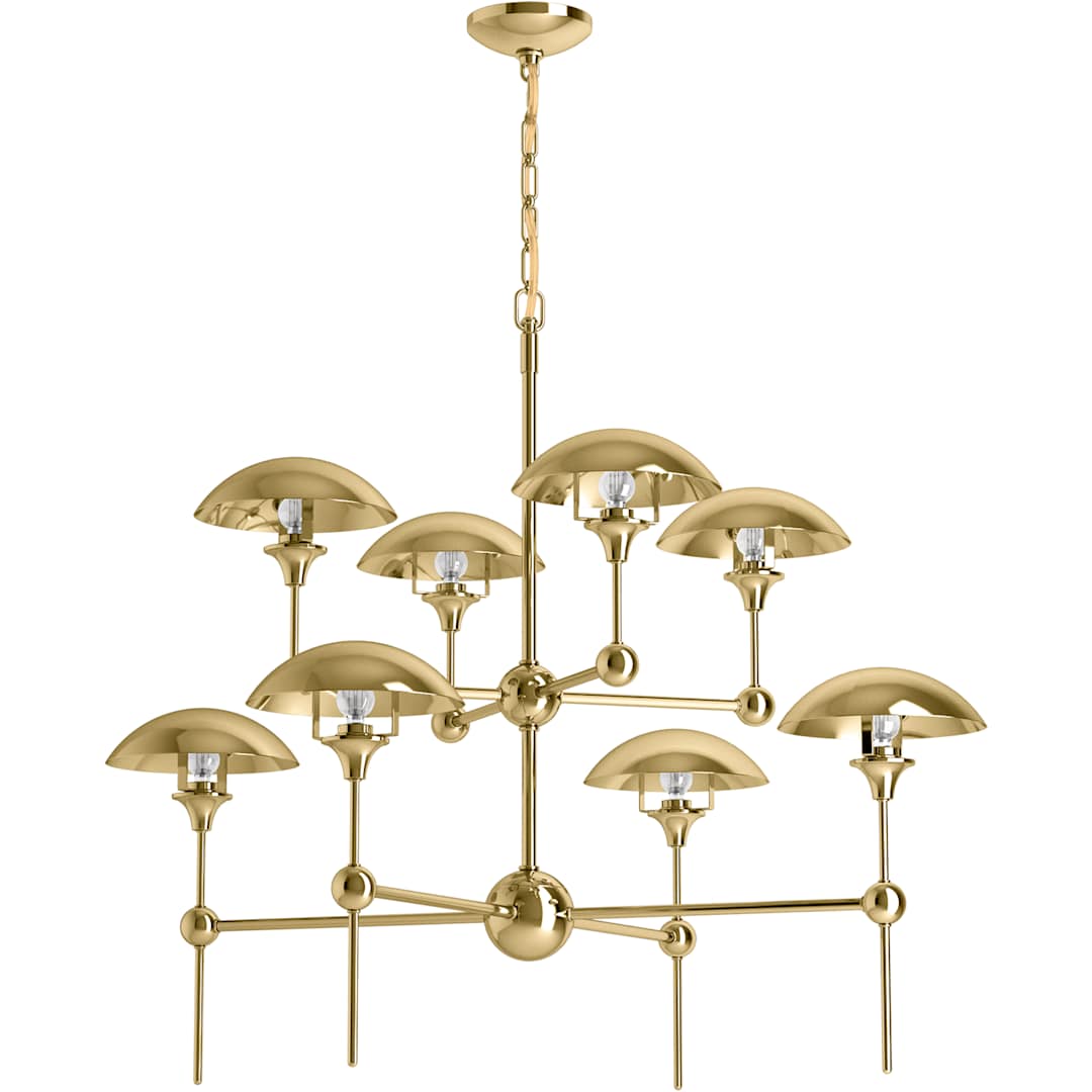Vorleigh 26" Wide 8 Light Adjustable Dome Chandelier