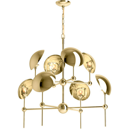 Vorleigh 26" Wide 8 Light Adjustable Dome Chandelier