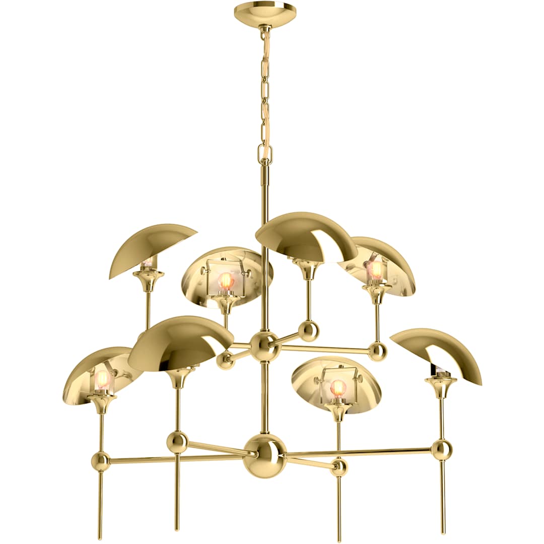 Vorleigh 26" Wide 8 Light Adjustable Dome Chandelier