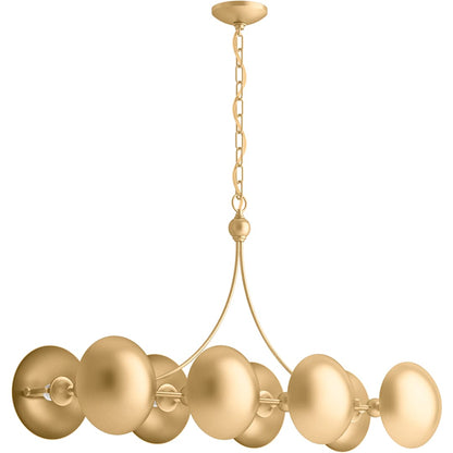 Vorleigh 44" Wide 8 Light Adjustable Dome Linear Chandelier