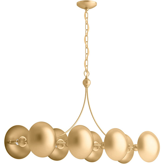 Vorleigh 44" Wide 8 Light Adjustable Dome Linear Chandelier