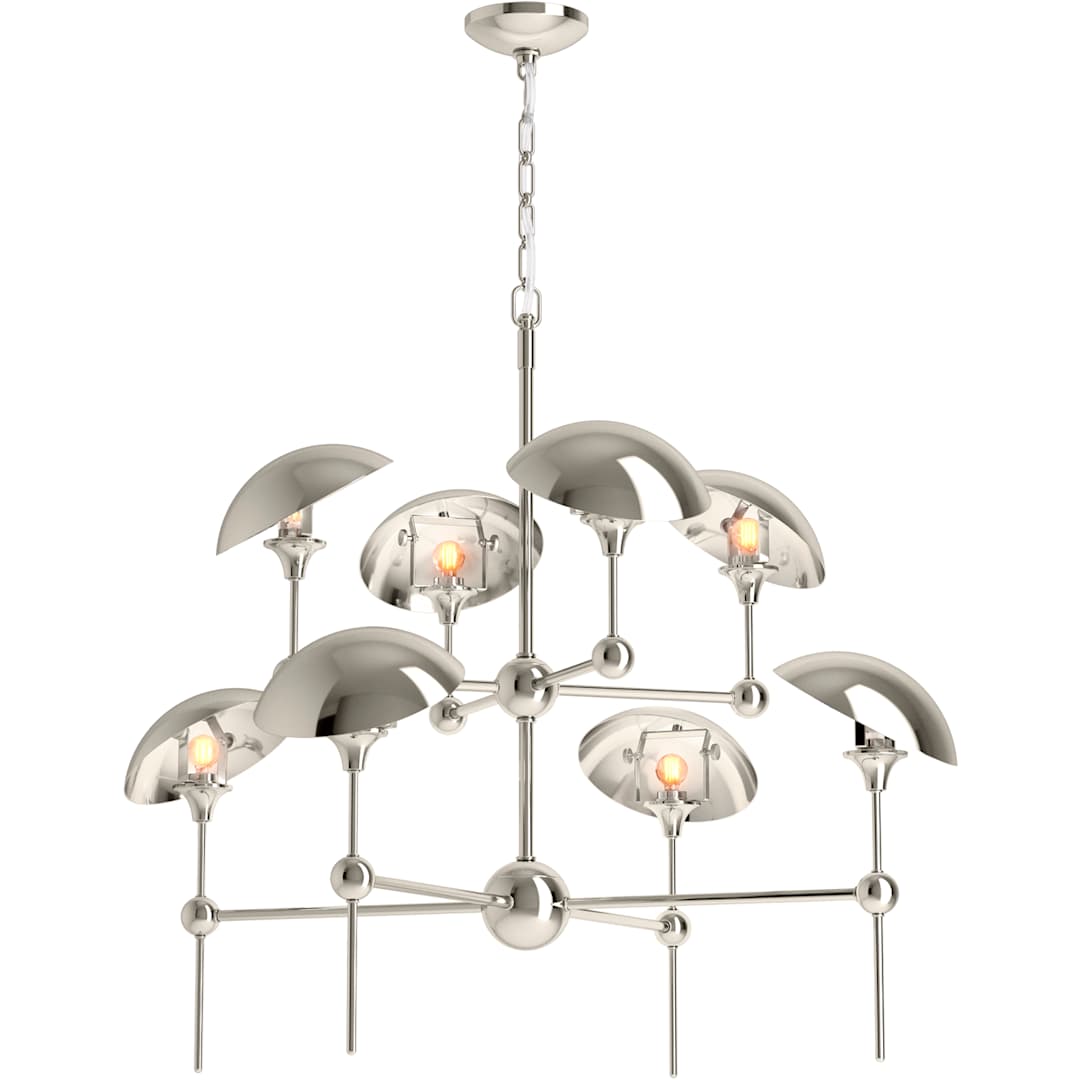 Vorleigh 26" Wide 8 Light Adjustable Dome Chandelier