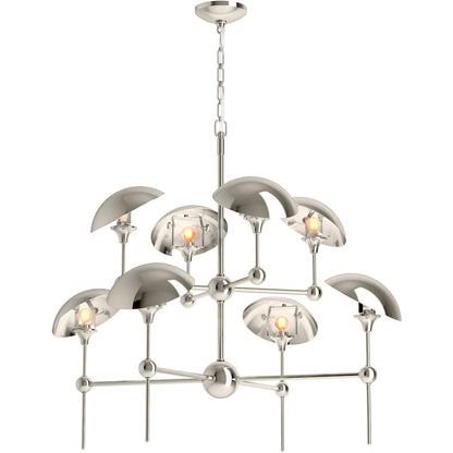 Vorleigh 26" Wide 8 Light Adjustable Dome Chandelier