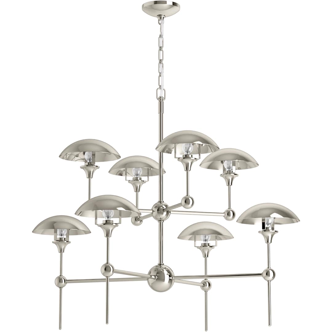 Vorleigh 26" Wide 8 Light Adjustable Dome Chandelier