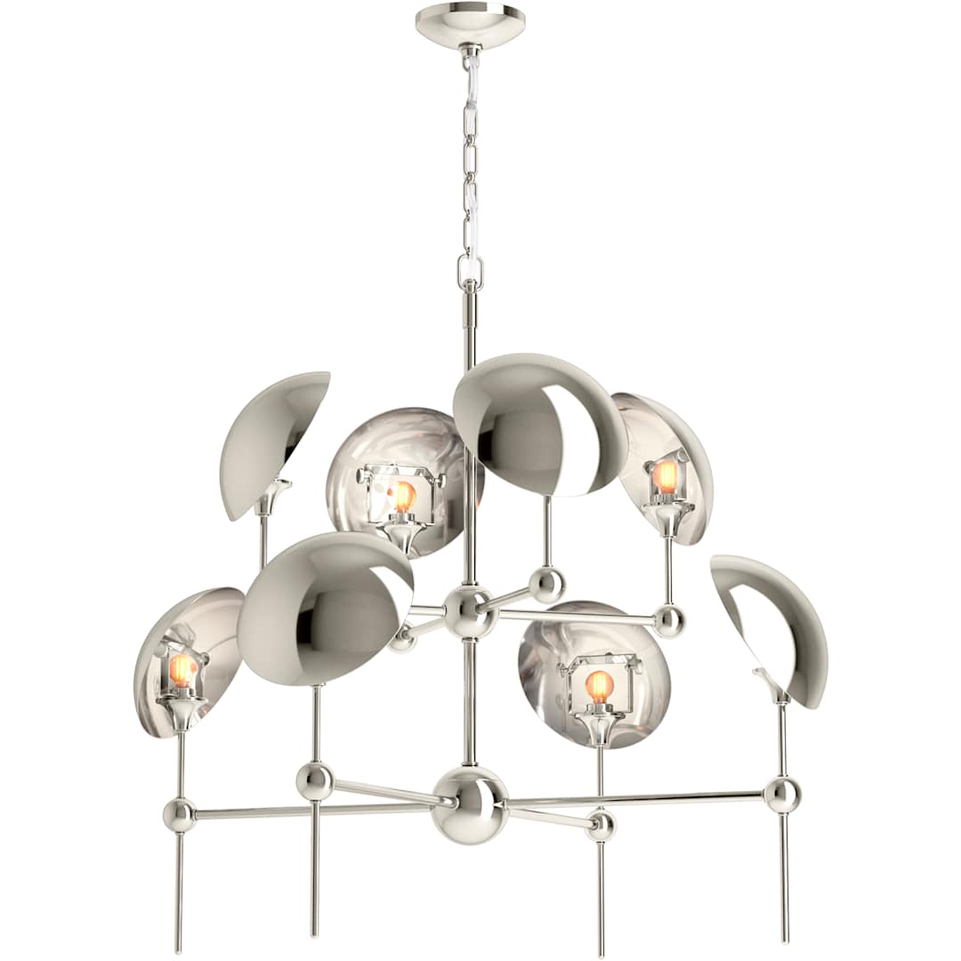 Vorleigh 26" Wide 8 Light Adjustable Dome Chandelier