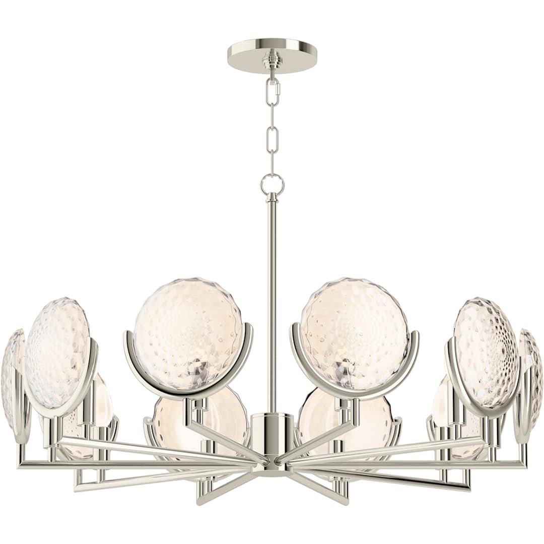 Arendela 30" Wide 10 Light Chandelier with Briolette Faceted Glass