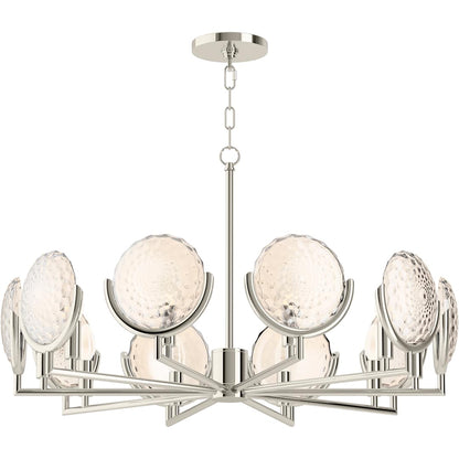 Arendela 30" Wide 10 Light Chandelier with Briolette Faceted Glass