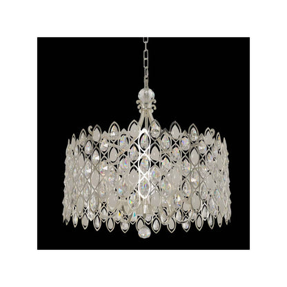 Prive 6 Light 26" Wide Crystal Drum Chandelier