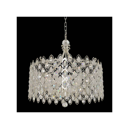 Prive 6 Light 26" Wide Crystal Drum Chandelier