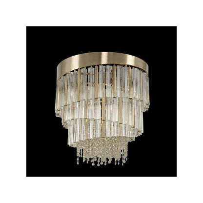 Espirali Convertible 6 Light 20" Wide Crystal Chandelier / Flush Mount Ceiling Fixture