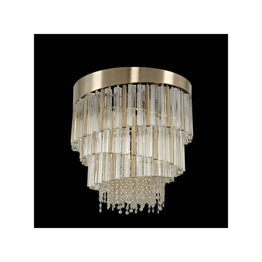 Espirali Convertible 6 Light 20" Wide Crystal Chandelier / Flush Mount Ceiling Fixture