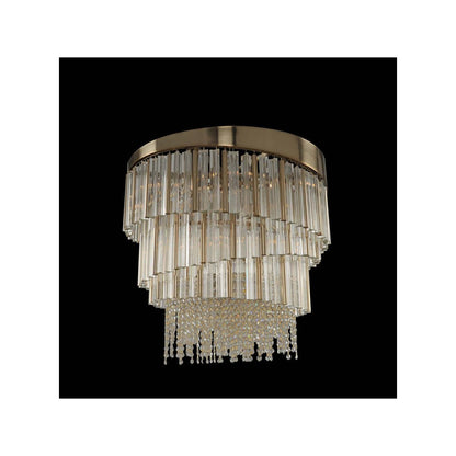 Espirali Convertible 9 Light 27" Wide Crystal Chandelier / Flush Mount Ceiling Fixture