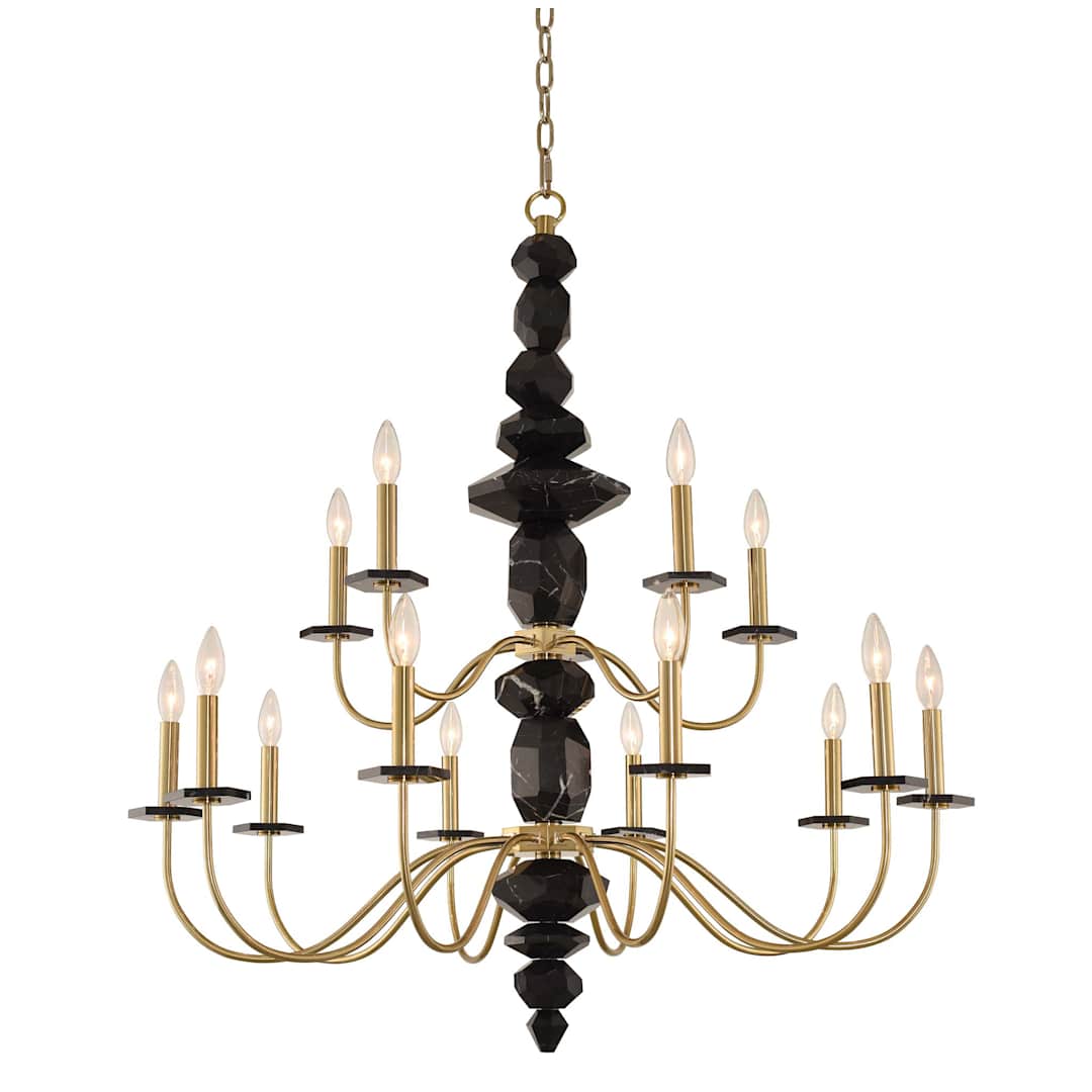 Piedra 15 Light 38" Wide Taper Candle Style Chandelier