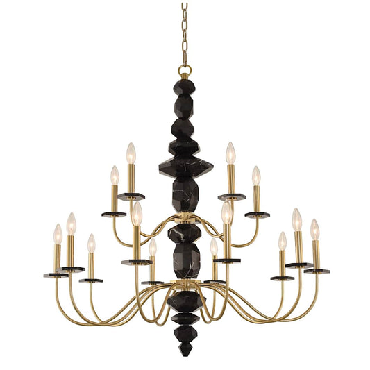 Piedra 15 Light 38" Wide Taper Candle Style Chandelier