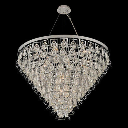 Carmella 36" Wide 11 Tier Waterfall Chandelier with Firenze Crystal
