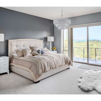 Pandoro 44" Wide Linear Waterfall Chandelier with Firenze Crystal