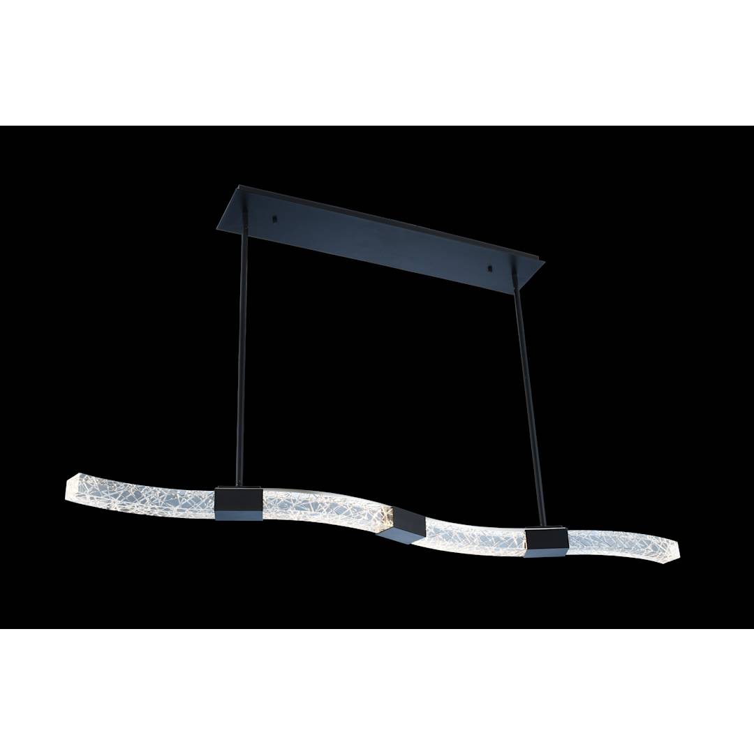 Athena 54" Wide LED Linear Chandelier with Firenze Crystal