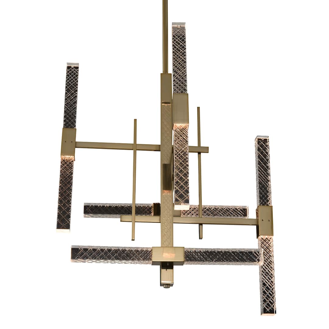 Apollo 10 Light 26" Wide LED Abstract Chandelier with Firenze Crystal