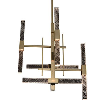 Apollo 10 Light 26" Wide LED Abstract Chandelier with Firenze Crystal